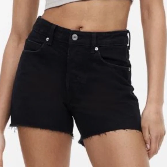 H&M HIGH RISE DENIM SHORTS - Picture 1 of 4